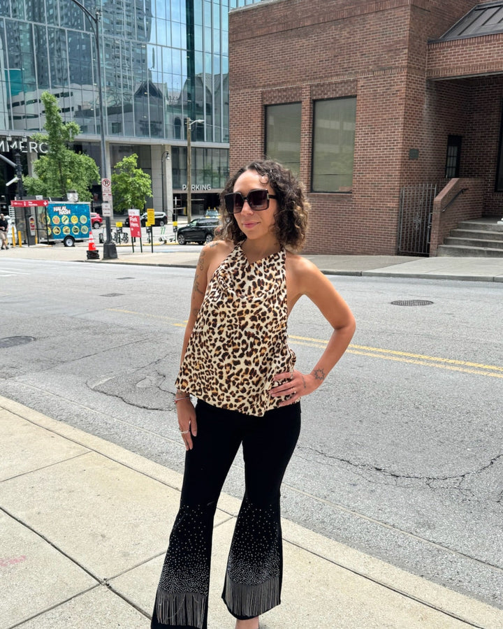 Satin Leopard Halter