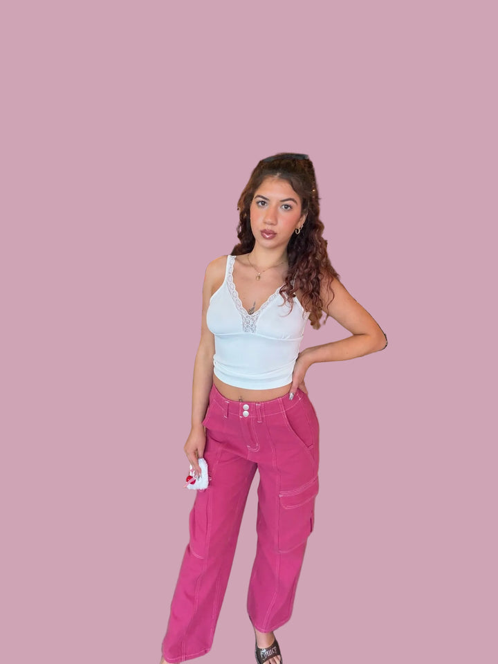 Pink Cargo Pants