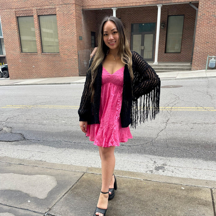 Fringe Knit Cardigan