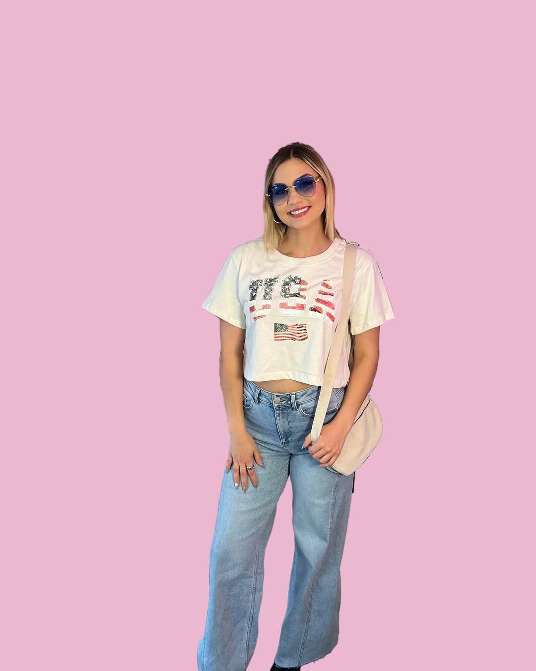 Cropped USA Tee
