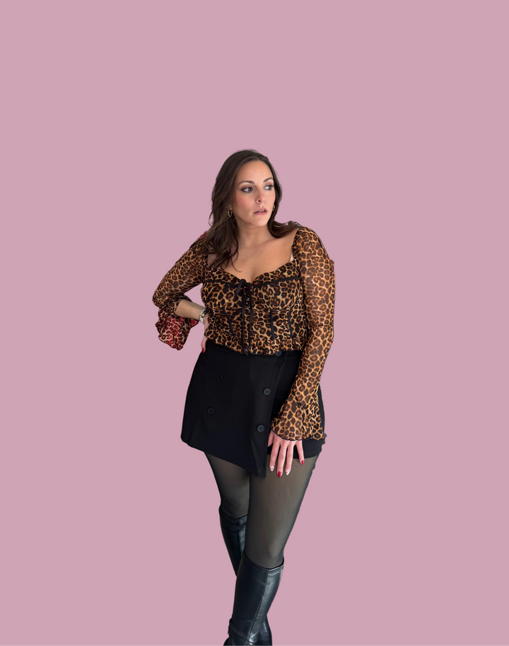 Late Night Prowl Corset Crop