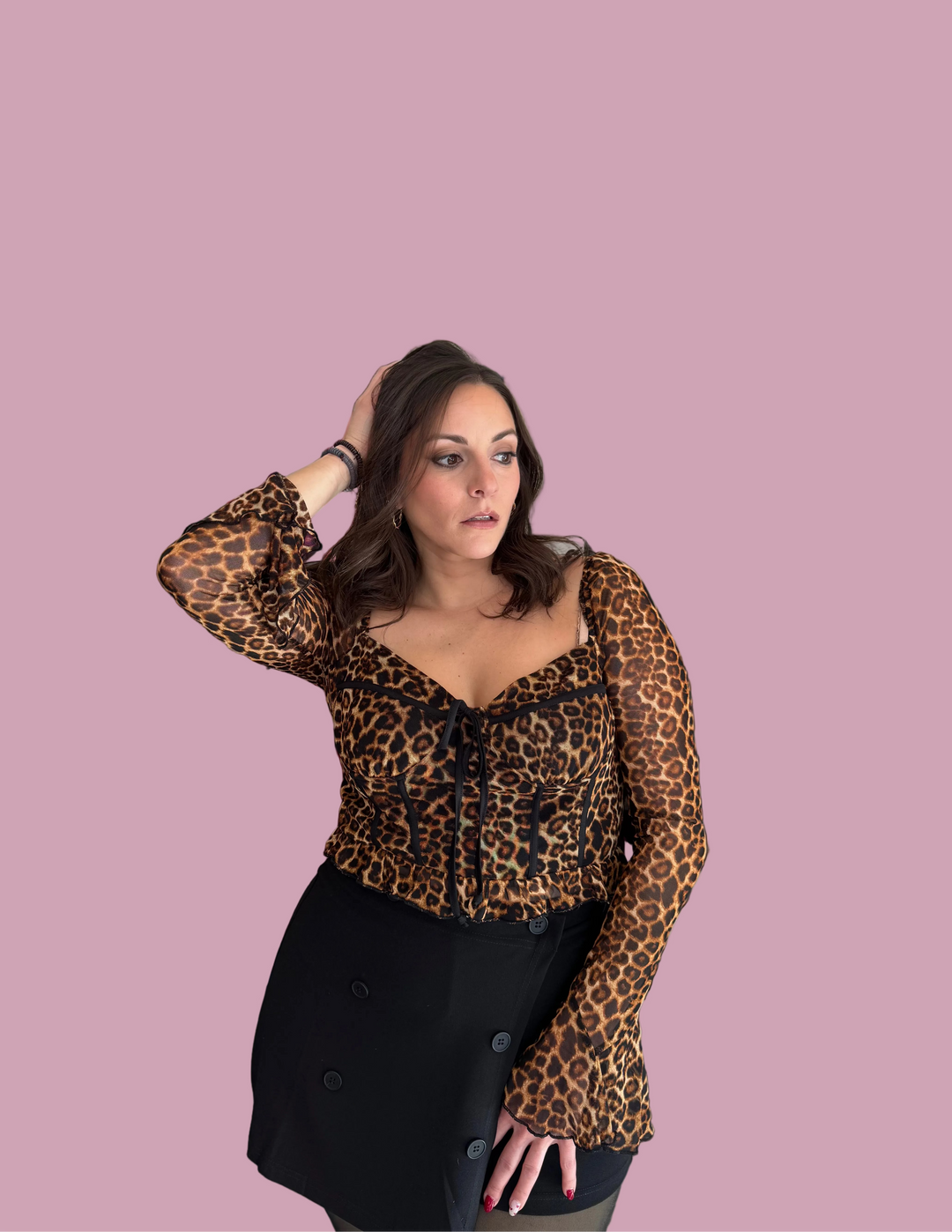 Late Night Prowl Corset Crop