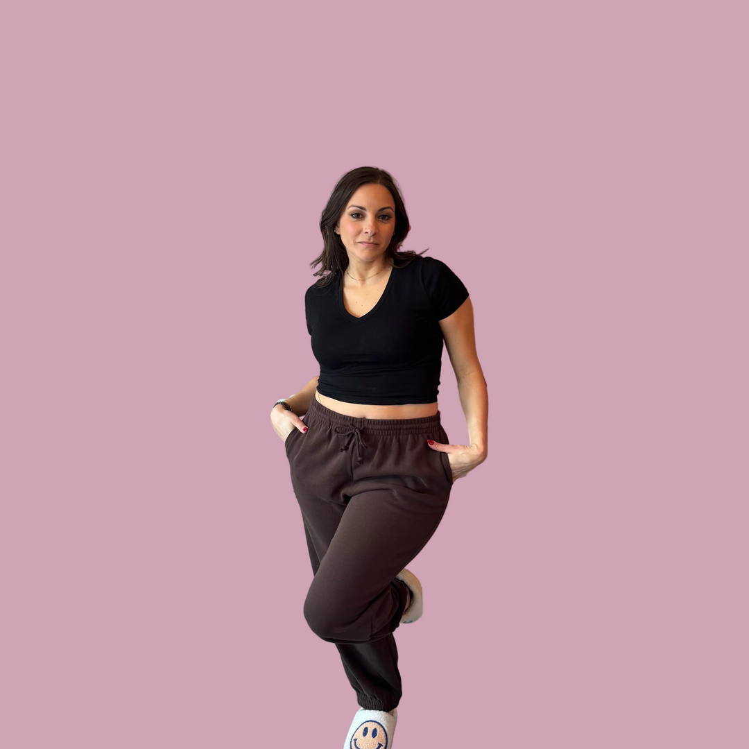 Soft Elastic Waist Joggers