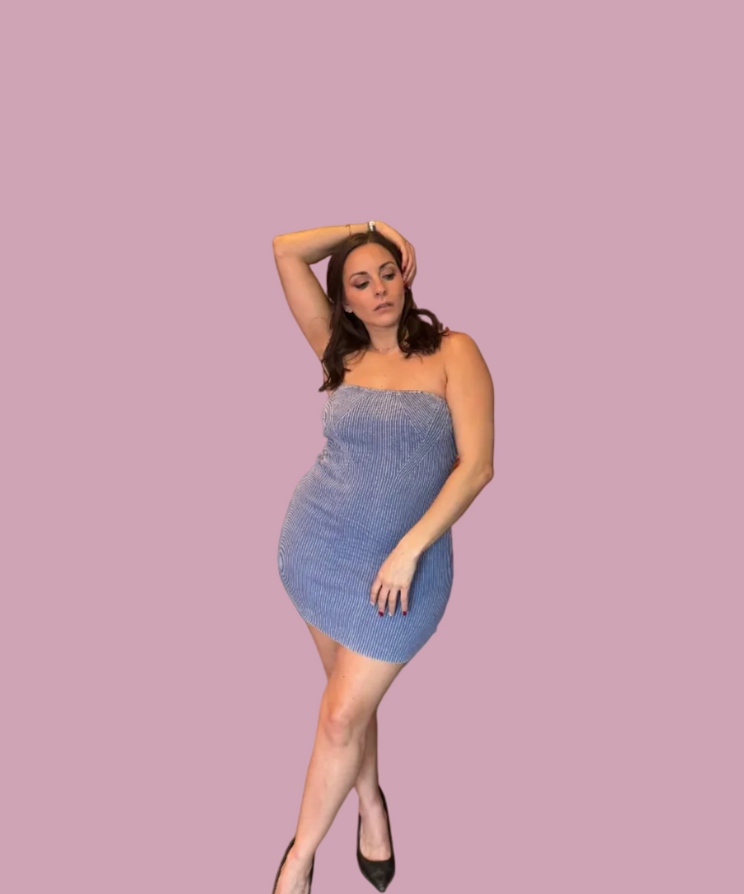 denim tube mini dress Denim Tube Dress