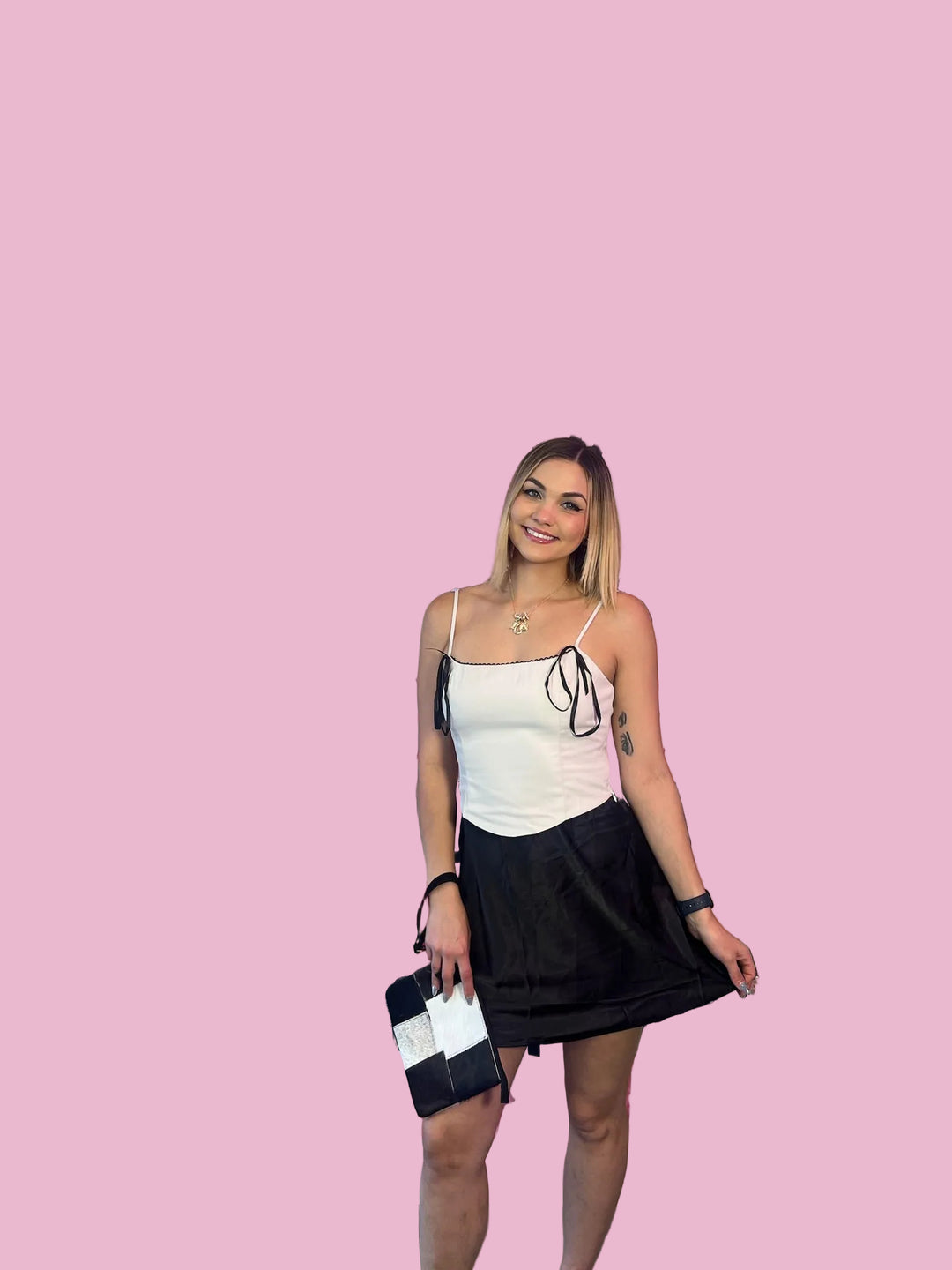 Black Satin Skirt