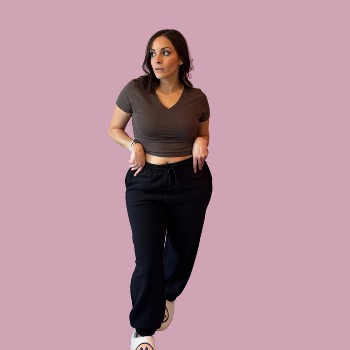 Soft Elastic Waist Joggers