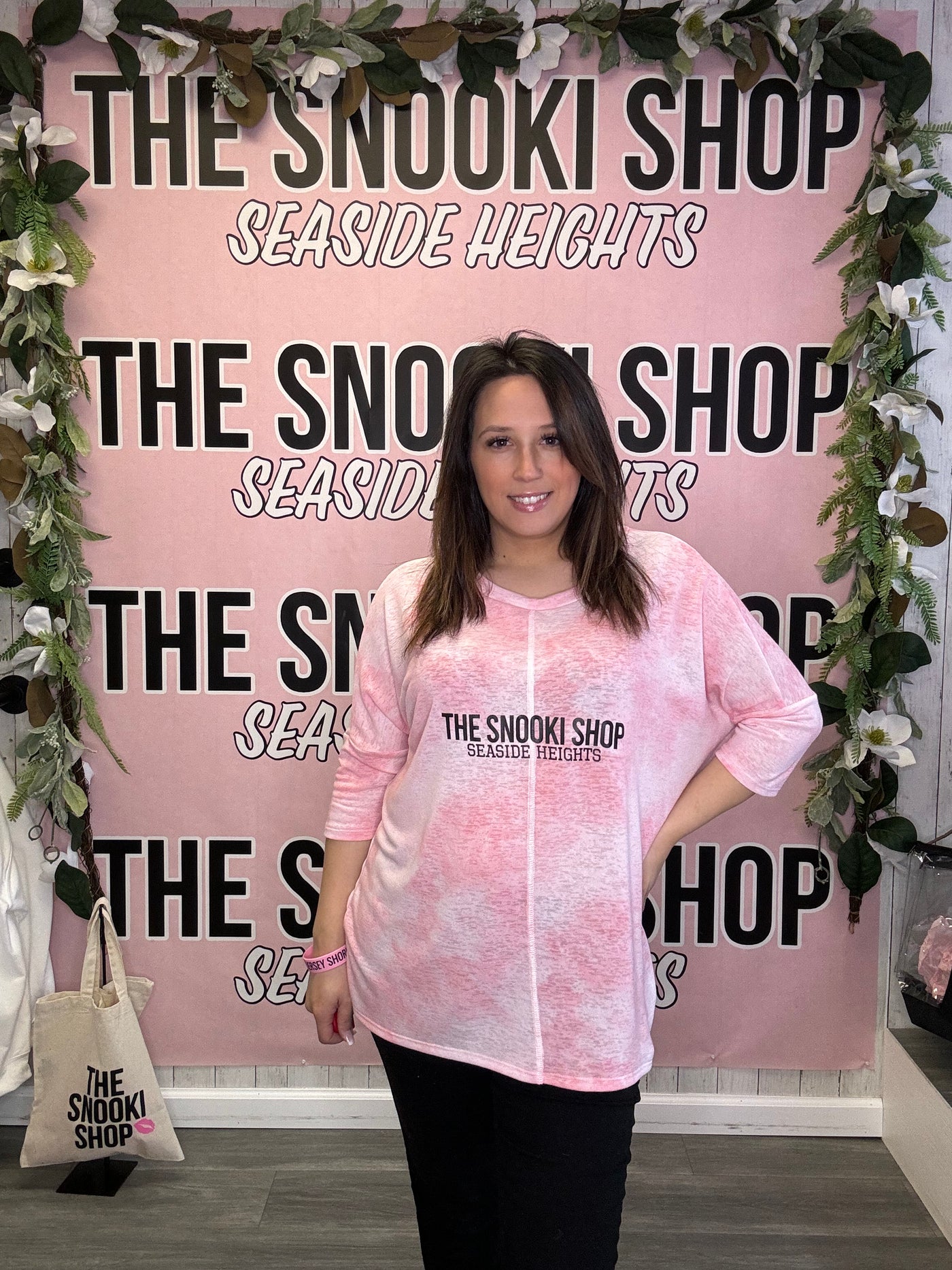 Pink Light Washed Snooki Shop T-Shirt