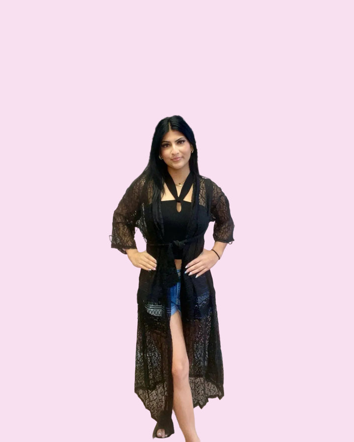 Mesh Lace Kimono