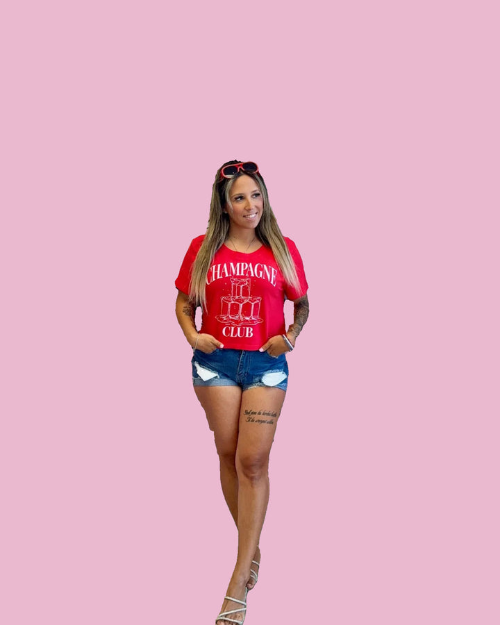 Red Champagne Club Tee