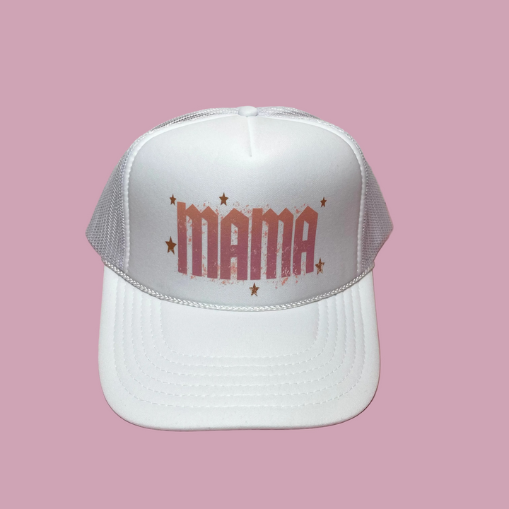 White Mama Trucker Hat