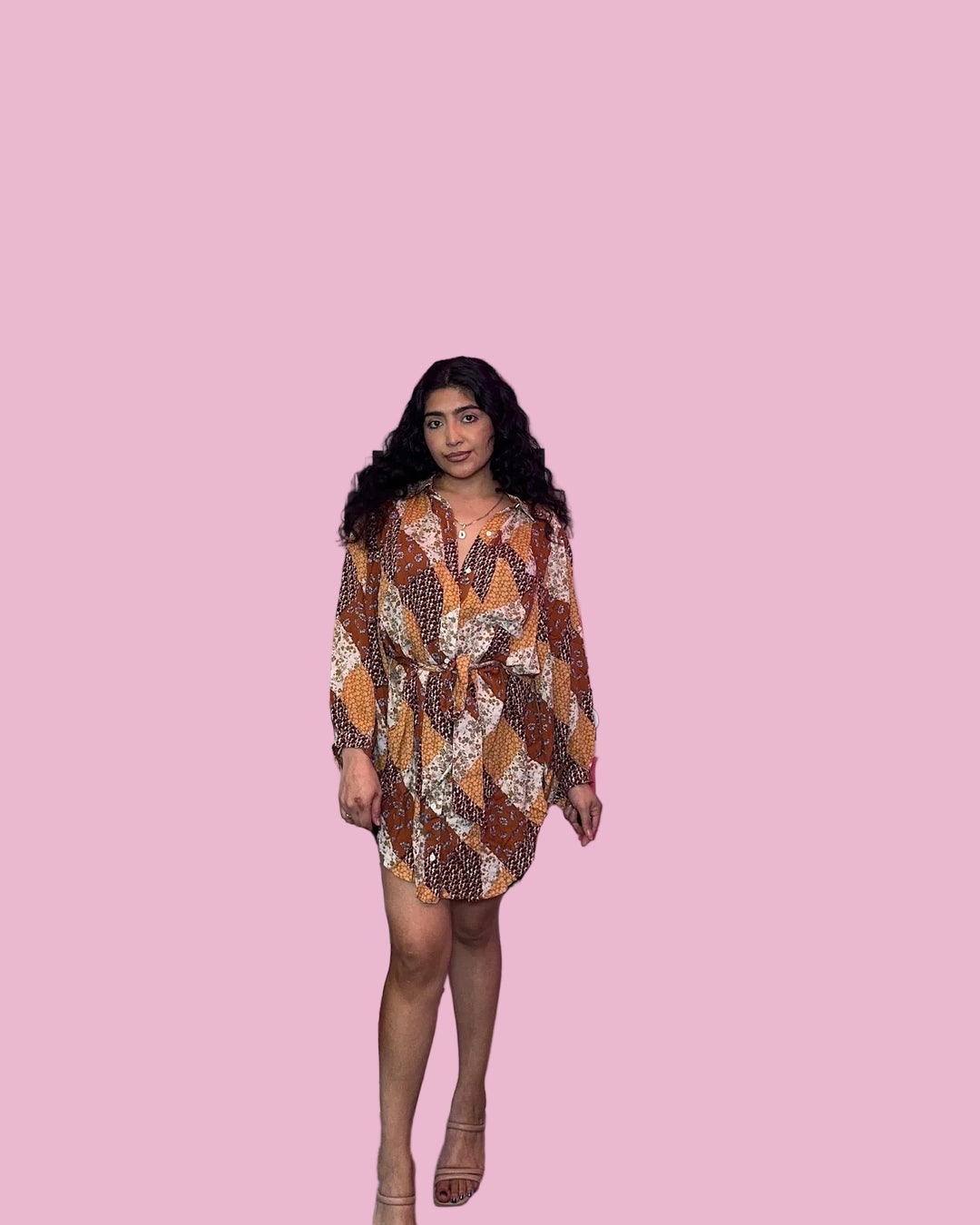 Patchwork Tie Dress