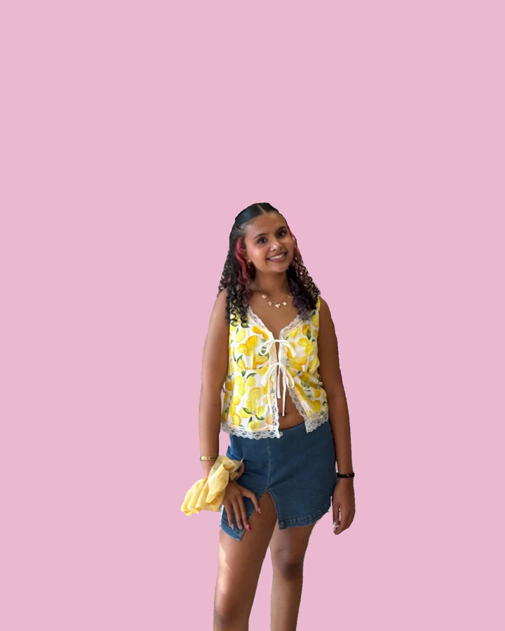 Lemon Tie Top