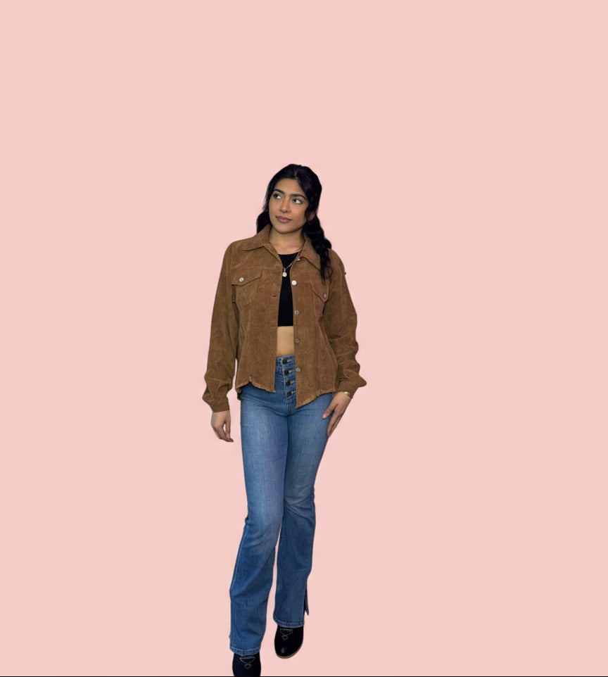 Corduroy Frayed Jacket