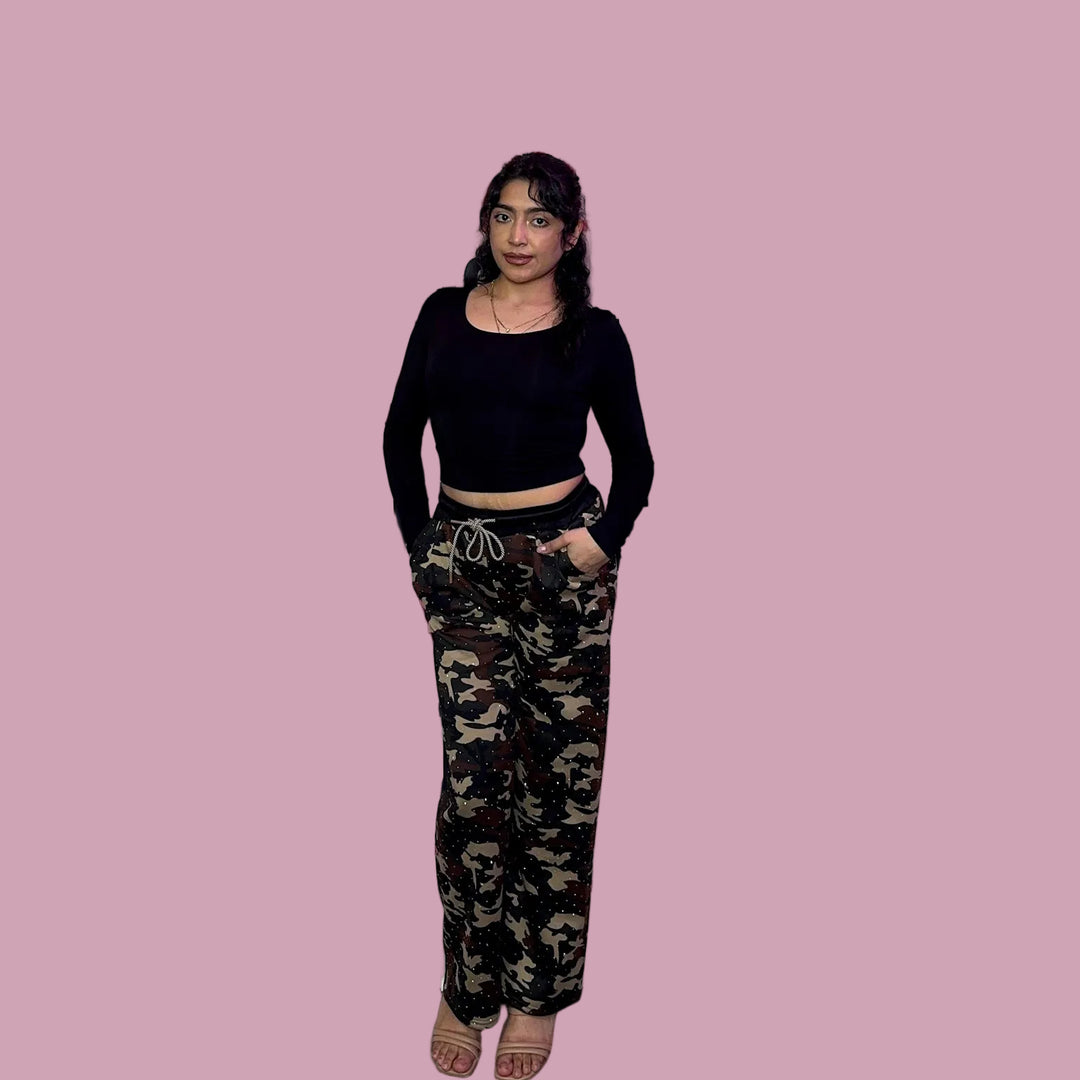 Rhinestone Camo Pants