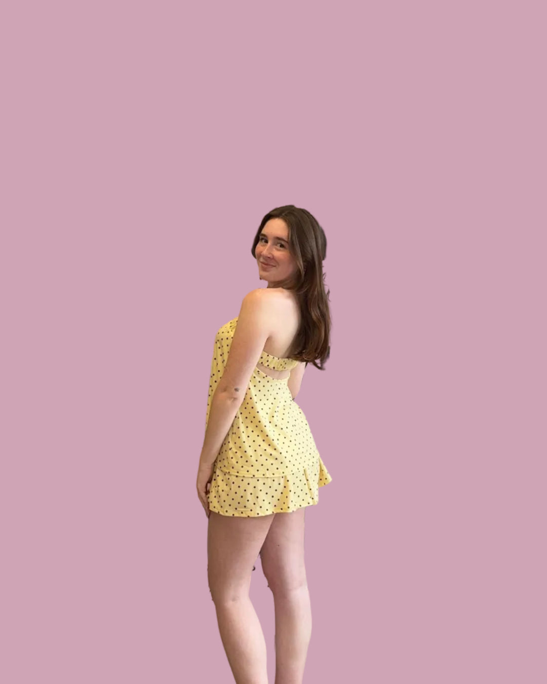 Yellow Polka Dot Tube Top
