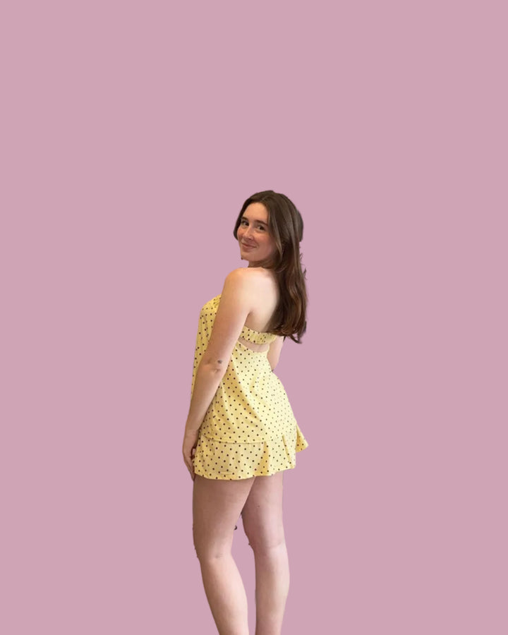 Yellow Polka Dot Tube Top