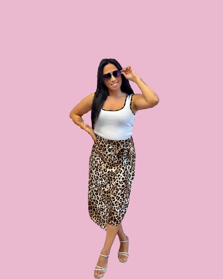 Leopard Wrap Skirt