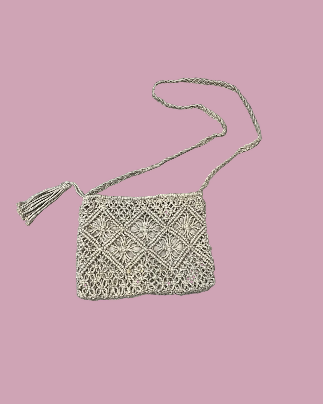 Mocha Crochet Crossbody Bag
