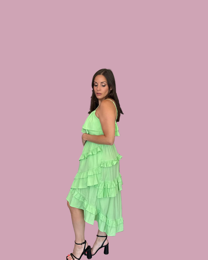 Key Lime Ruffle Dress