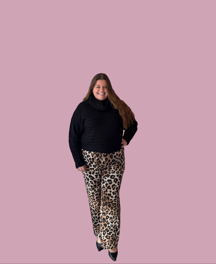 Leopard Wide Leg Pants