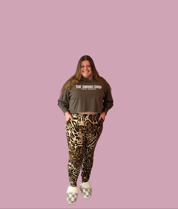 Brushed Leopard Jogger