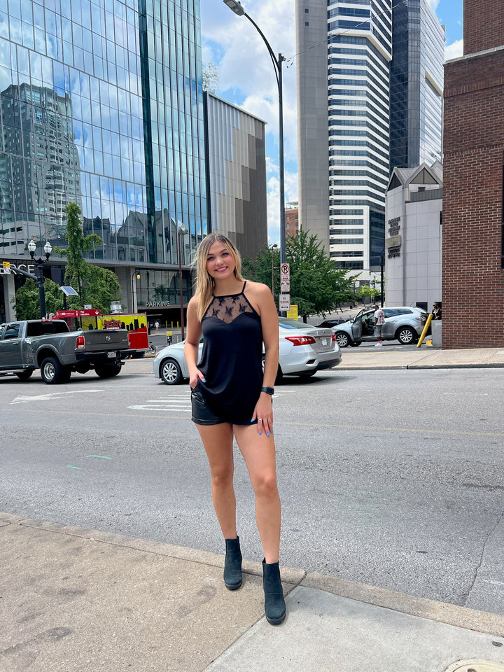 Black Lace Tank Top
