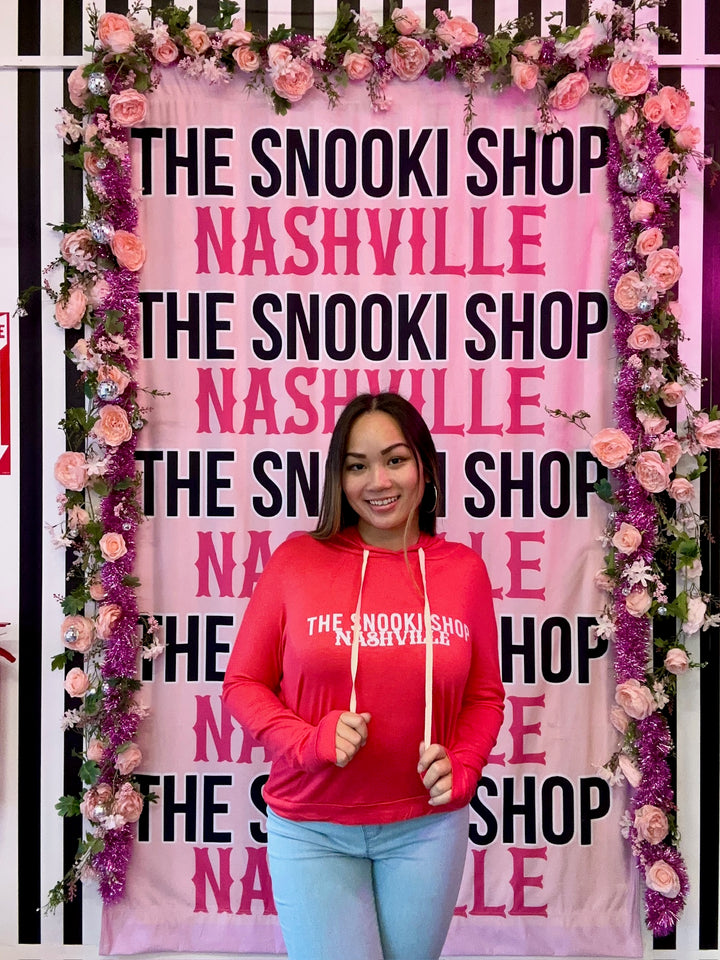 Hot Pink Snooki Shop Long Sleeve Hoodie