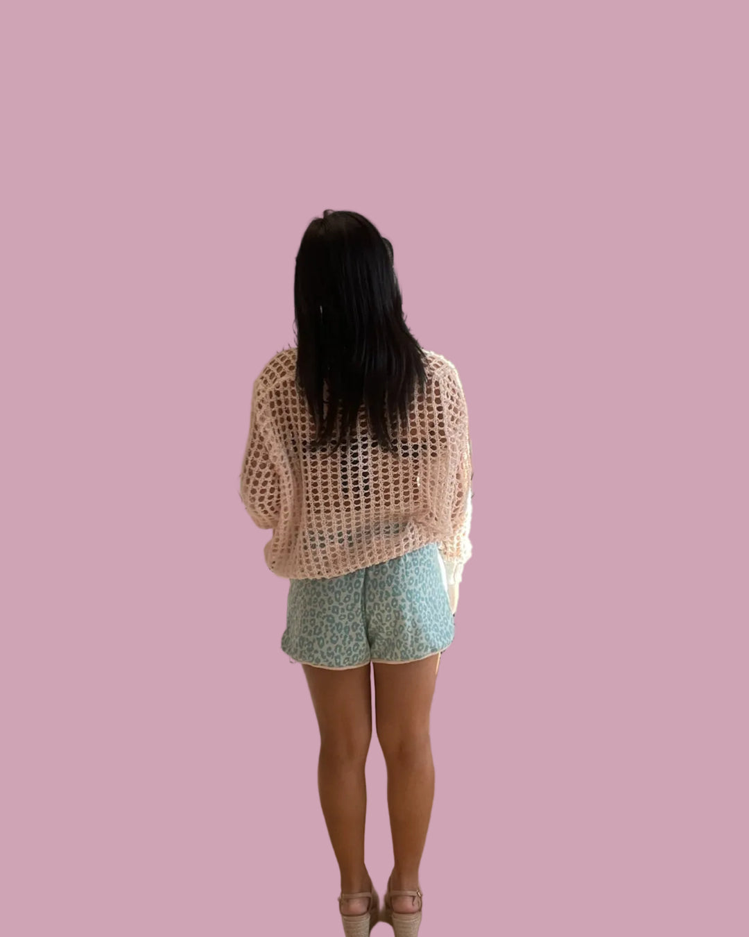 Mint Leopard Shorts