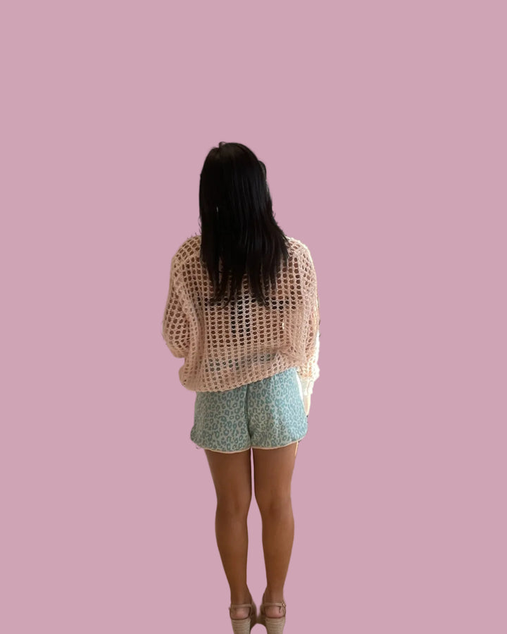 Mint Leopard Shorts