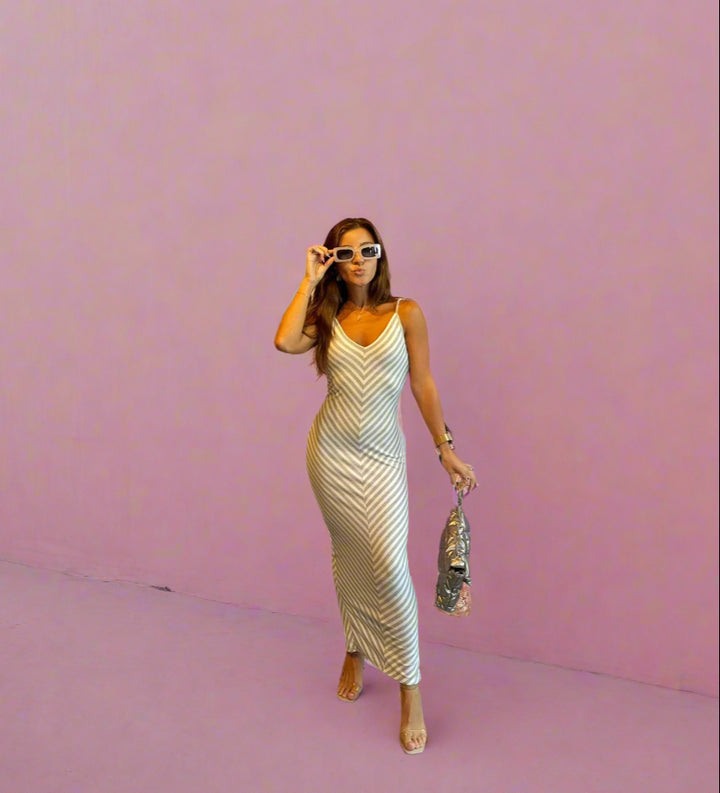 Stripe Cami Maxi Dress