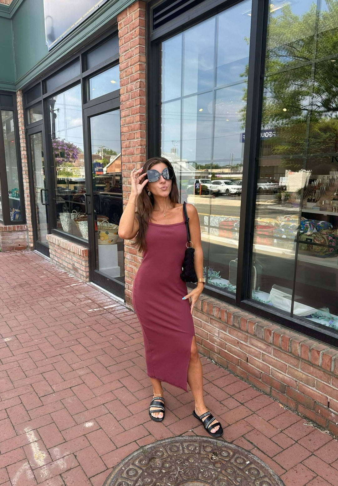 ribbed cami midi dress White Ribbed Cami Midi Dress