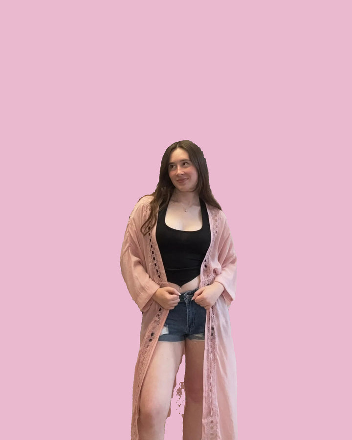 Rose Lace Kimono
