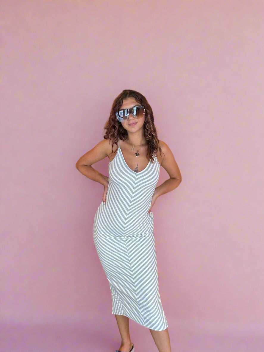 Stripe Cami Maxi Dress