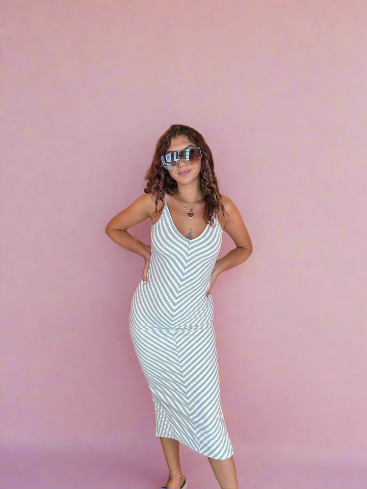 Stripe Cami Maxi Dress