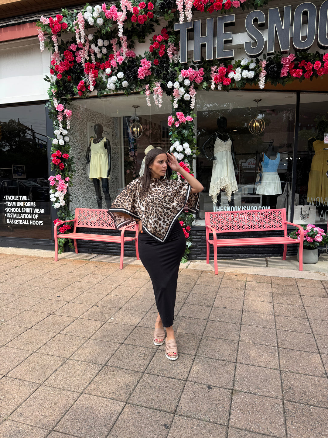 Leopard Satin Poncho