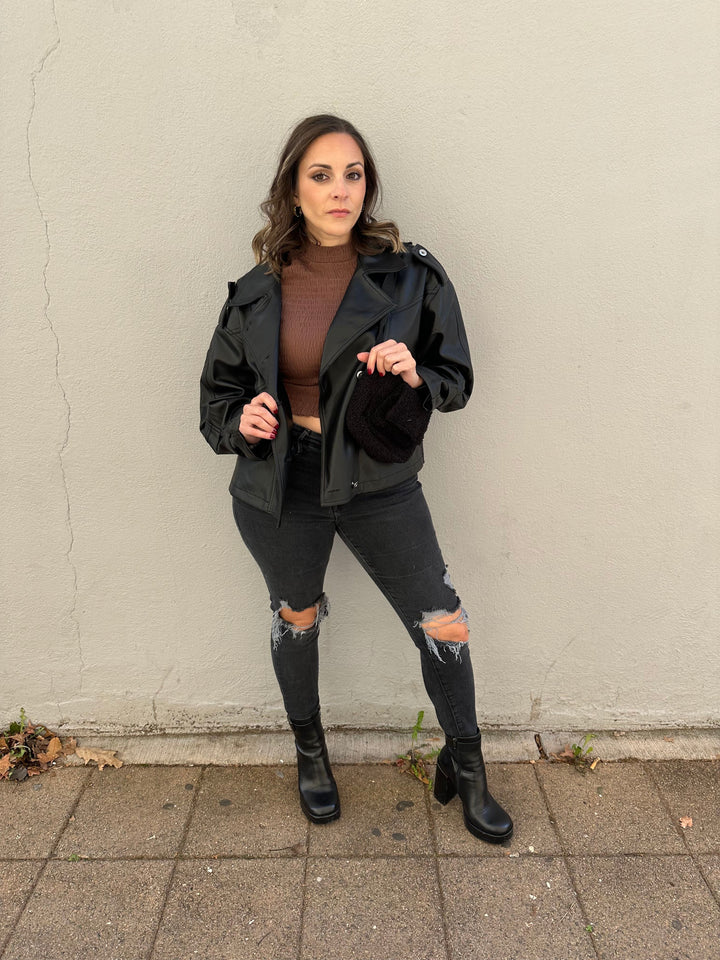 Black Pleather Jacket