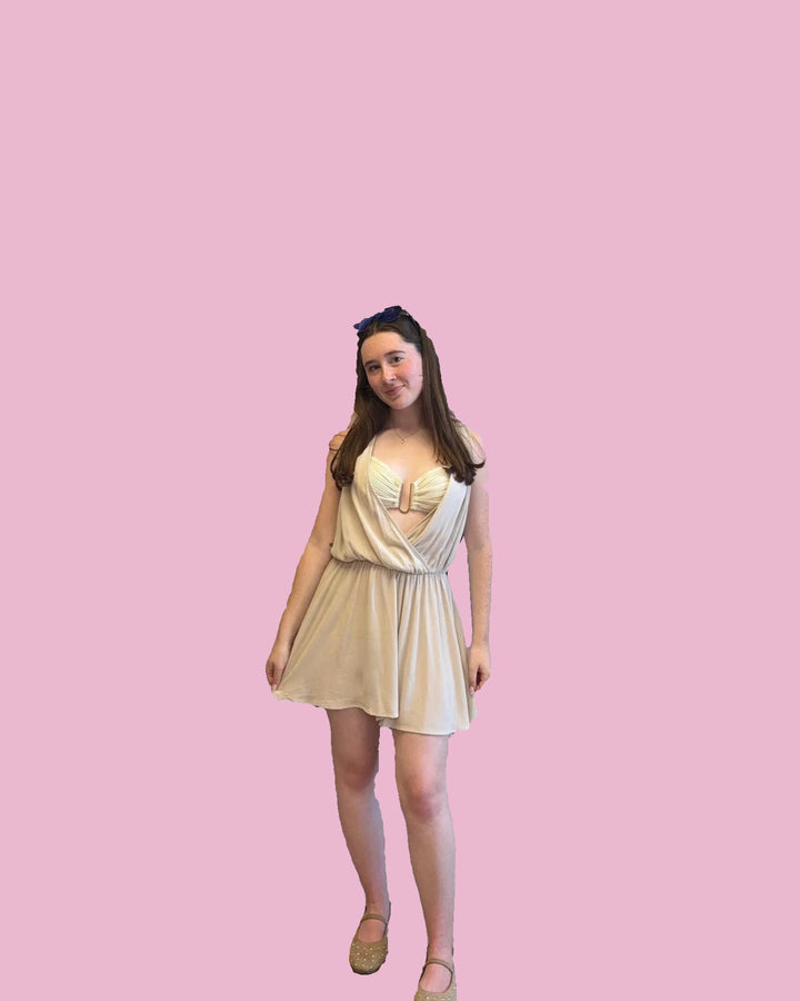 Flowy Beige Romper