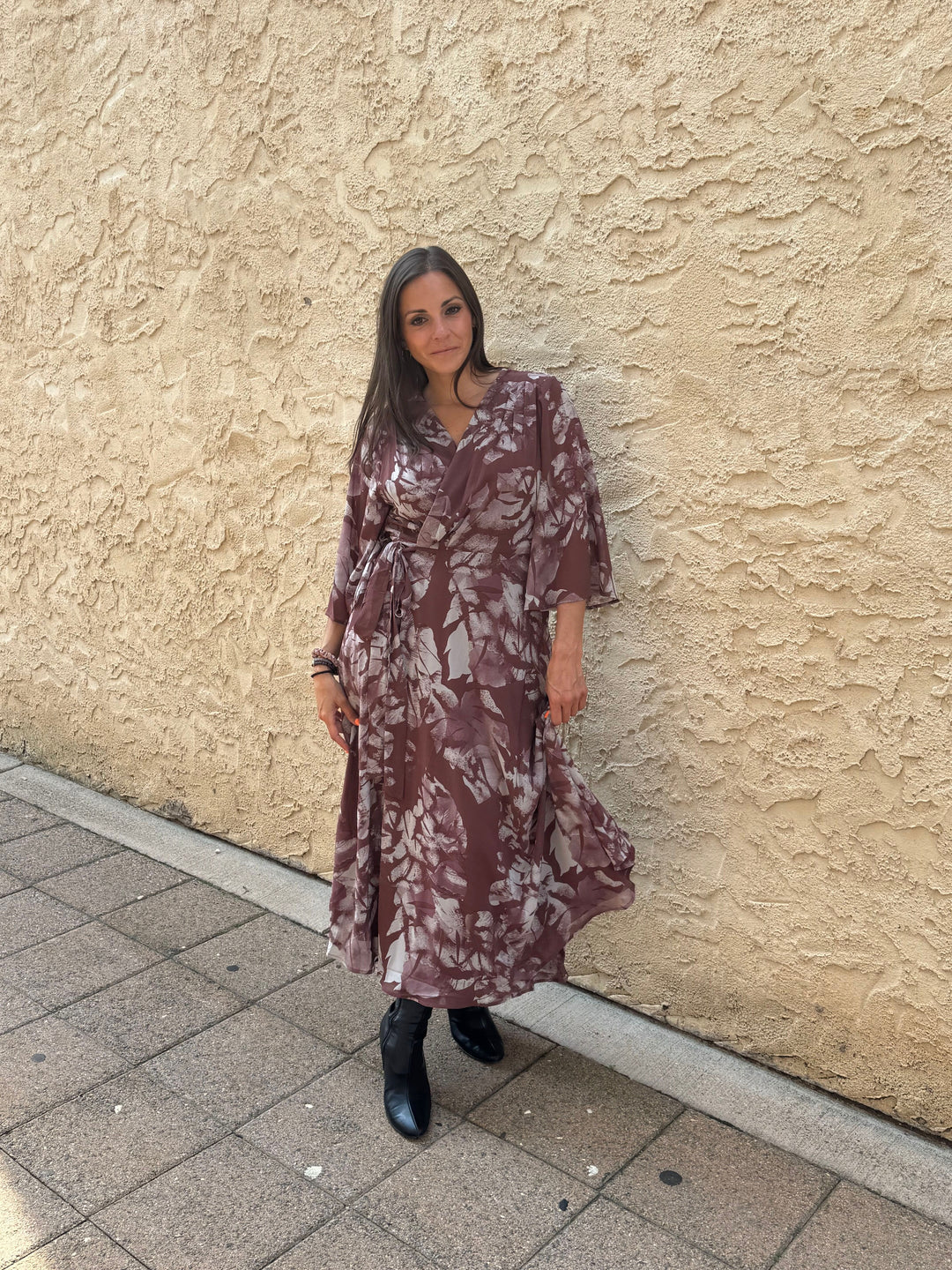 Cocoa Bloom Midi Dress