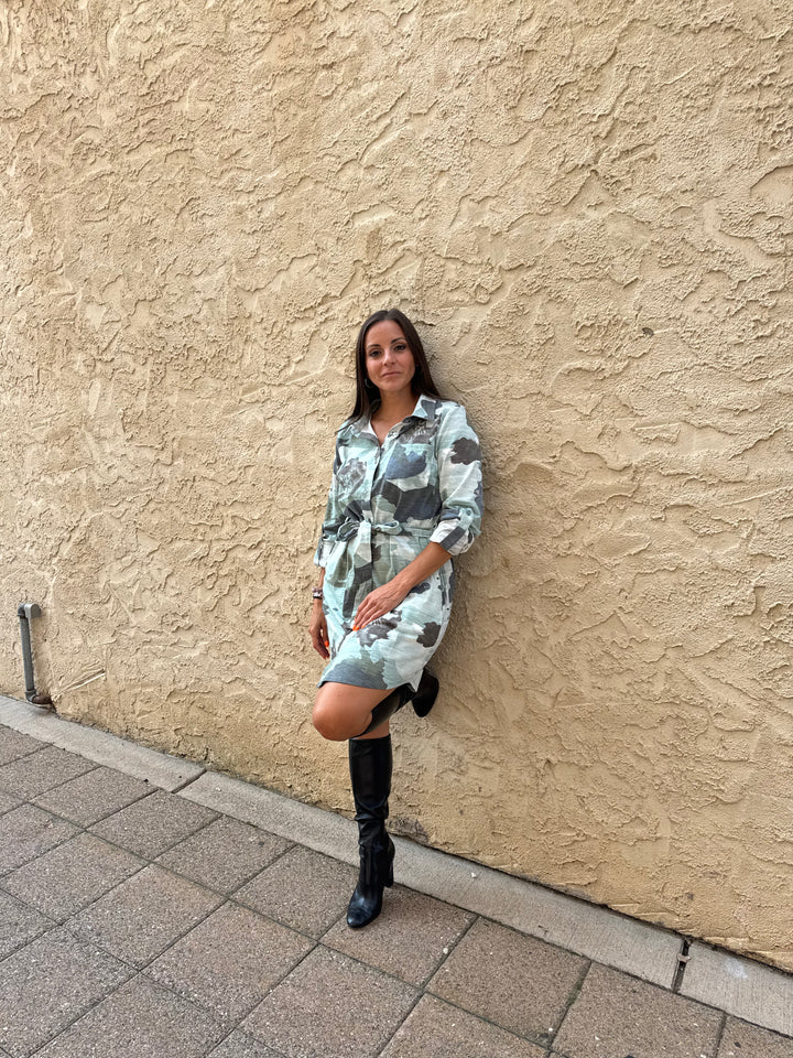 Camo Blouse Dress