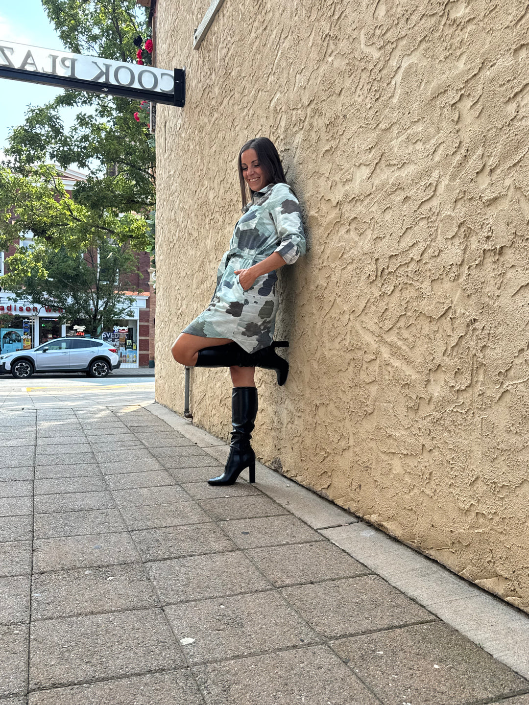 Camo Blouse Dress