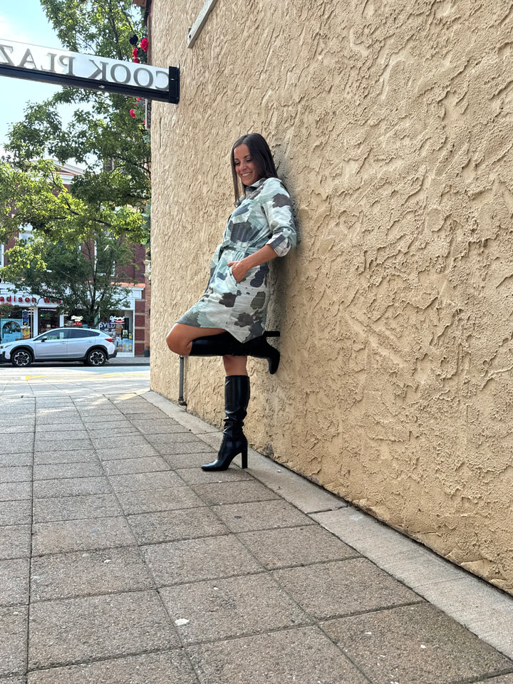 Camo Blouse Dress