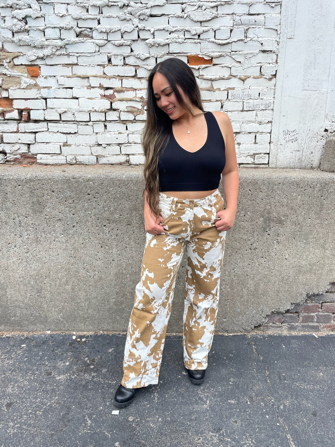 Cow Print Jeans