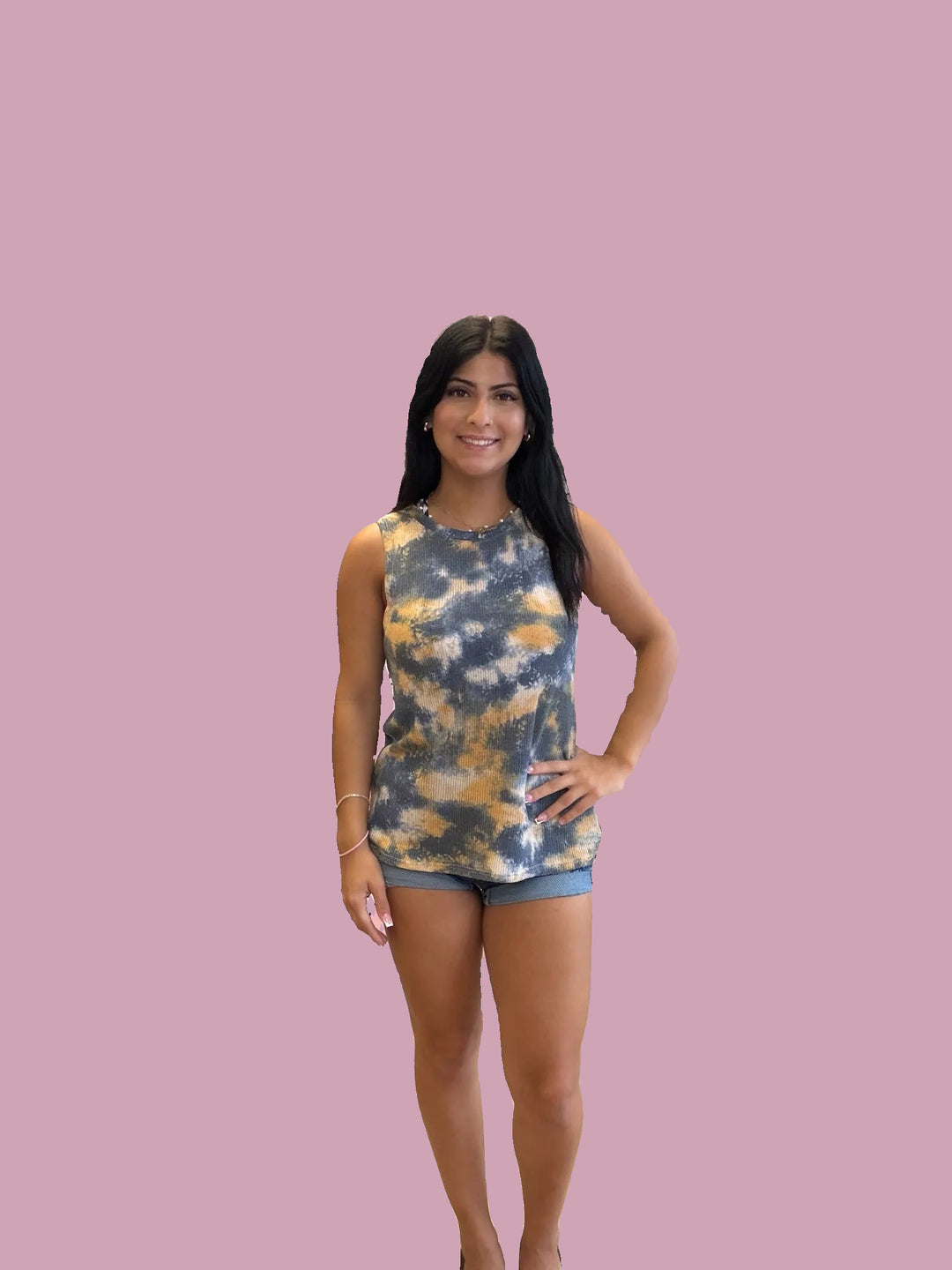 Tie Dye Waffle Tank