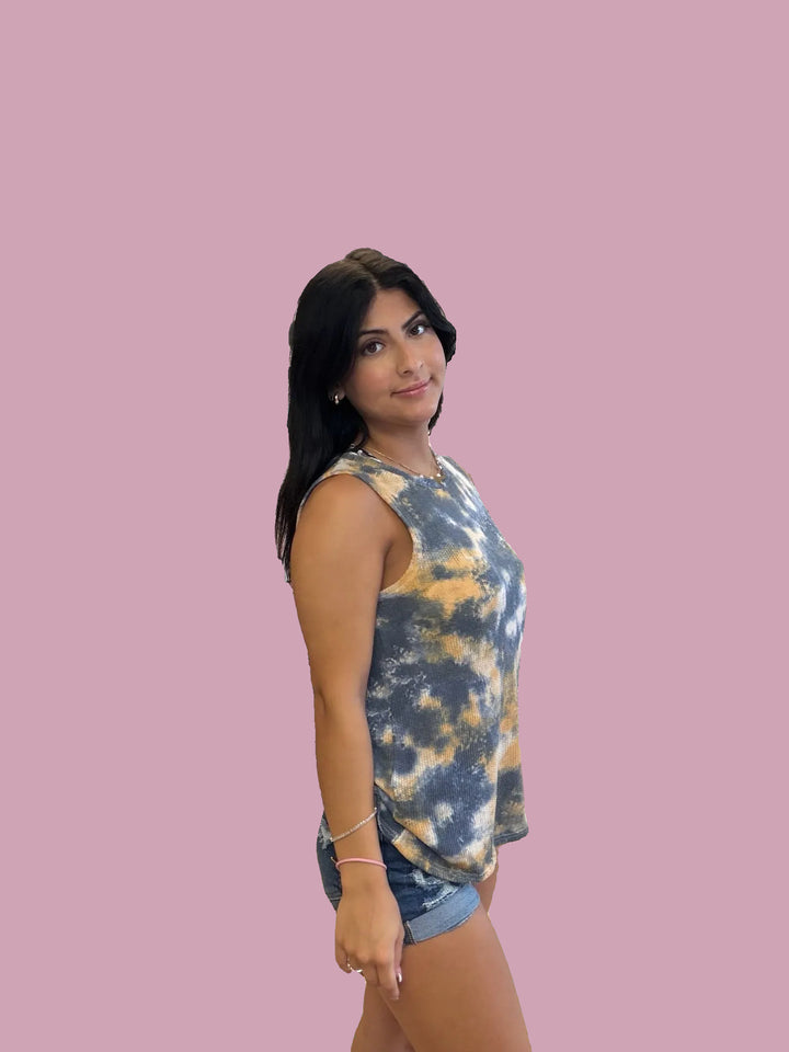 Tie Dye Waffle Tank