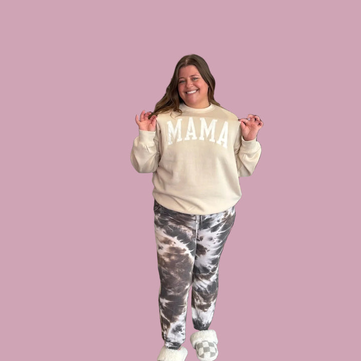 Cream Mama Fleece Crewneck