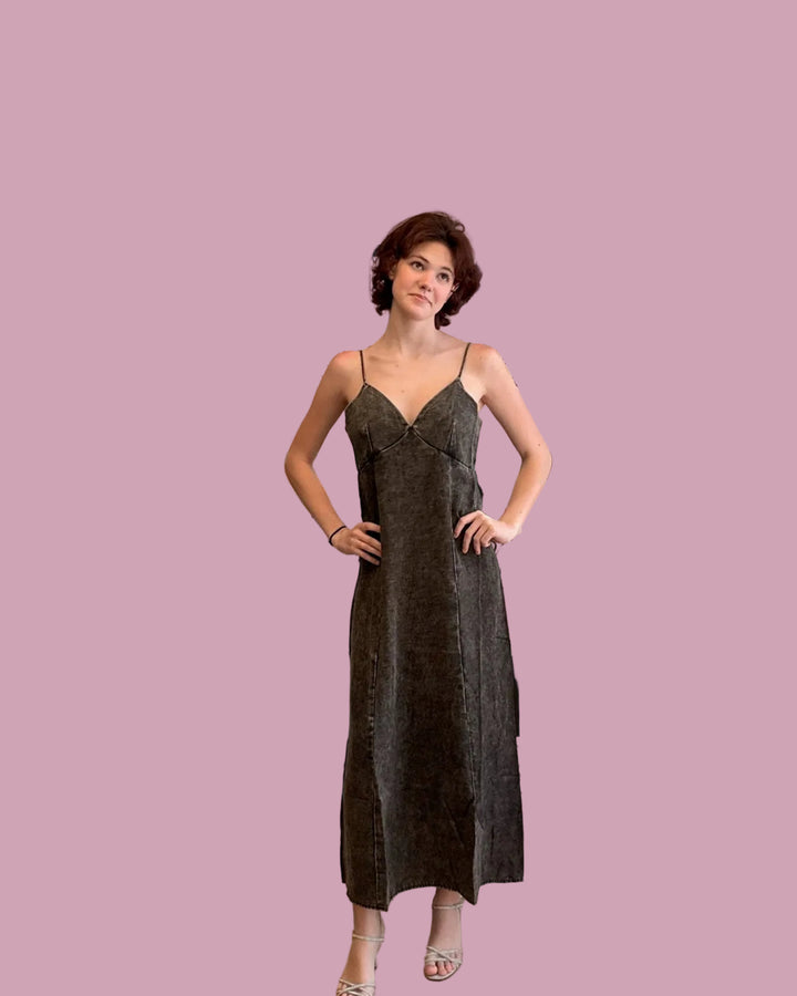 Ash Denim Maxi Dress