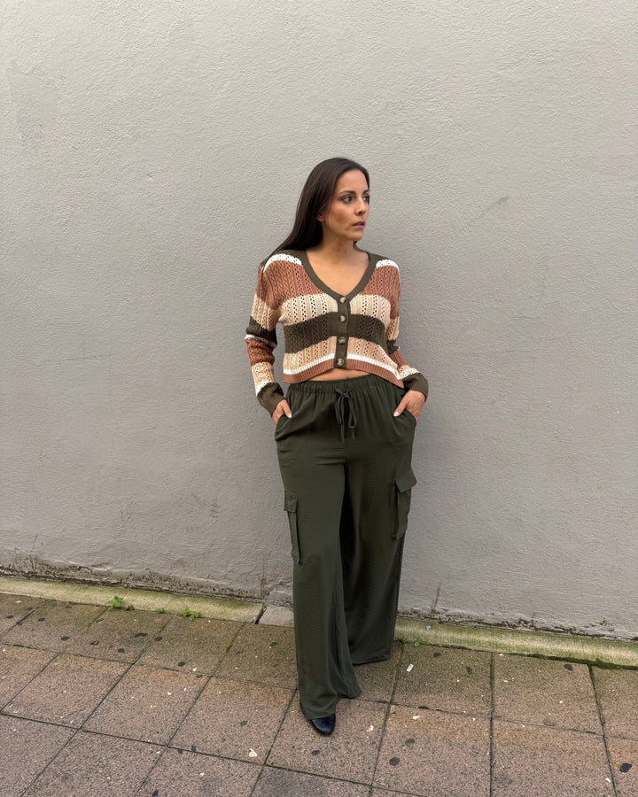 Olive Harvest Lane Crop Cardigan
