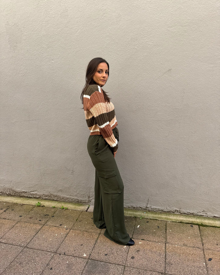 Olive Harvest Lane Crop Cardigan