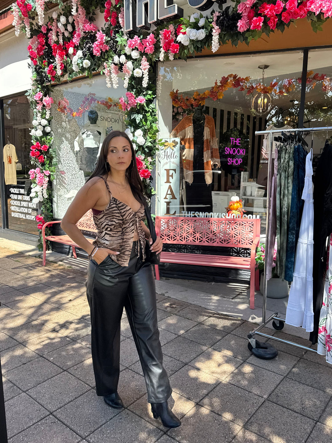 Pleather Relaxed Leg Pants