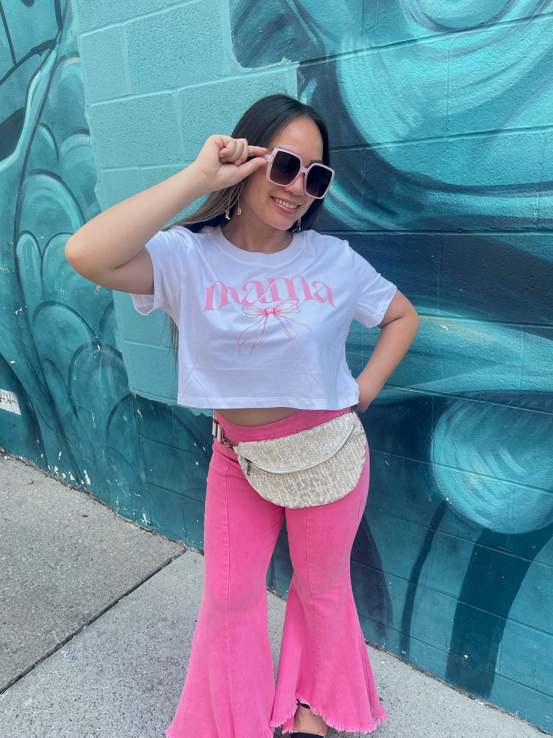 Mama Bow Crop Tee